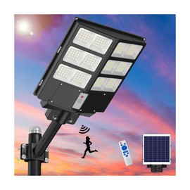 WaitScher Solar Lights Outdoor 5000W Motion Sensor Flood Lights Dusk to Dawn IP67 Waterproof Street Lights