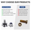 Vovucai 2pcs Stainless Steel Screw Bolts with Grommets - Compatible