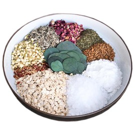 Luxurious Herbal Bathhouse Teas - Unique Natural Herbal Bath Experience! Body Care Skin Repair Cleansing Skincare - Color: Oasis Bathhouse Tea