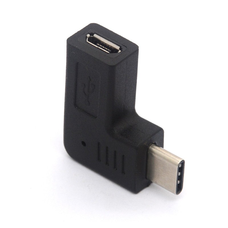 Right Angle USB C Male to Micro USB Female OTG