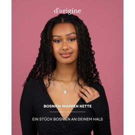 d'origine Bosnia Crest Necklace, Bosnia Flag Chain, Bosnian Chain, Bosnia Jewellery, Bosnian Crest Jewellery for Women, Brass