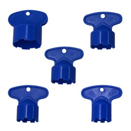 CaoXiong 5 Pack (5Size) Faucet Aerator Key Removal Wrench Tool with M16.5, 18.5, 21.5, 22.5, 24 Recessed Aerator Key Sink Aerator Wrenches for Aerators (Blue)