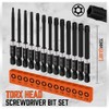 13-Piece Impact Rated 3" Security Torx Bit Set for 1/4”Screwdriver,