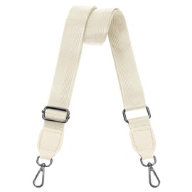 sourcing map Wide Shoulder Strap, 3.8cm Adjustable Purse Strap Replacement Crossbody Straps for Shoulder Bag Handbag, Beige, Black Square Mouth Buckle