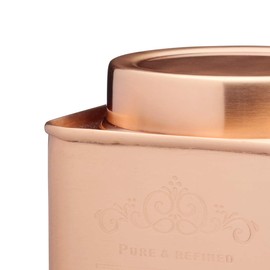 Kitchen Craft Le'Xpress Square Airtight Sugar Storage Tin, Copper Finish, 10 x 10 x 12 cm