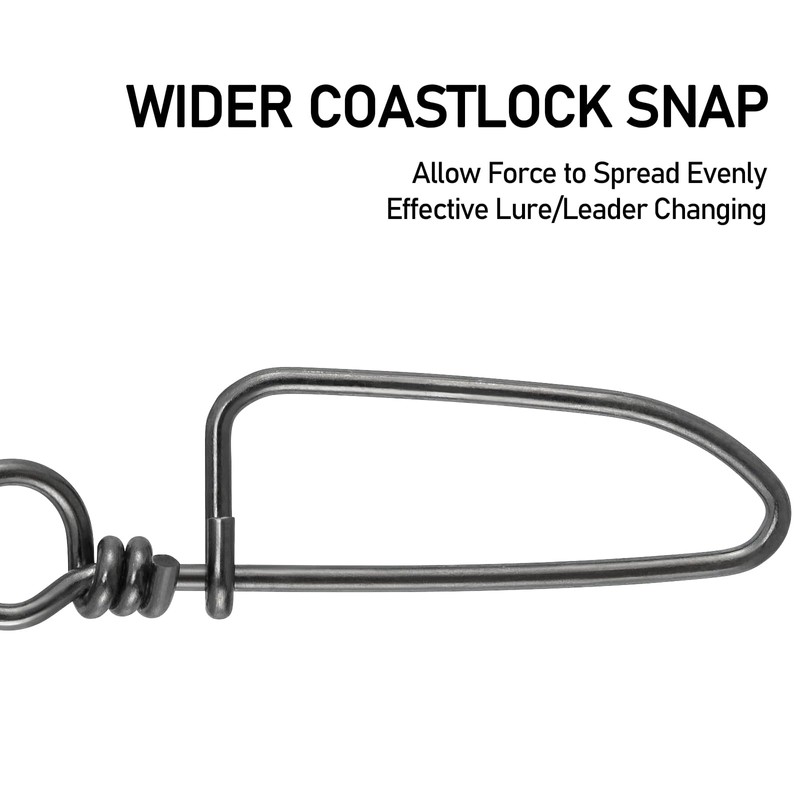 Alwonder 20 Pcs Fishing Swivel and Snap Saltwater Freshwater Ball
