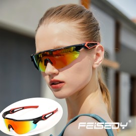 FEISEDY Youth Sport Polarized Sunglasses for 8-16 Cycling Running Driving Baseball Goggles Glasses B0011
