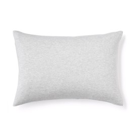MUJI 84738180 Cotton Sheeting Pillow Cover for 16.9 x 24.8 inches (43 x 63 cm), Heather Gray Border