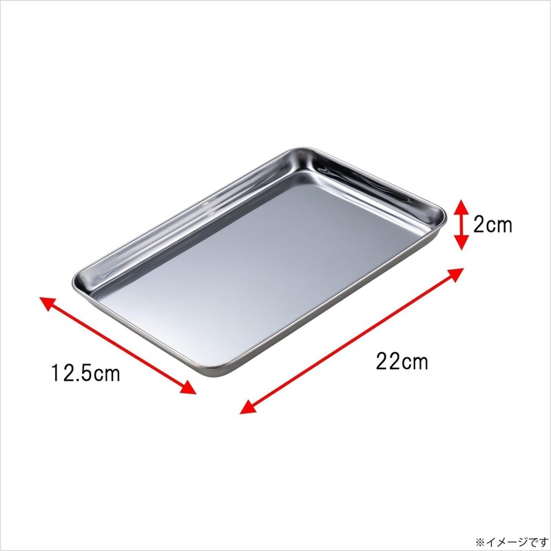 Takagi Stainless Steel Square Tray, Large