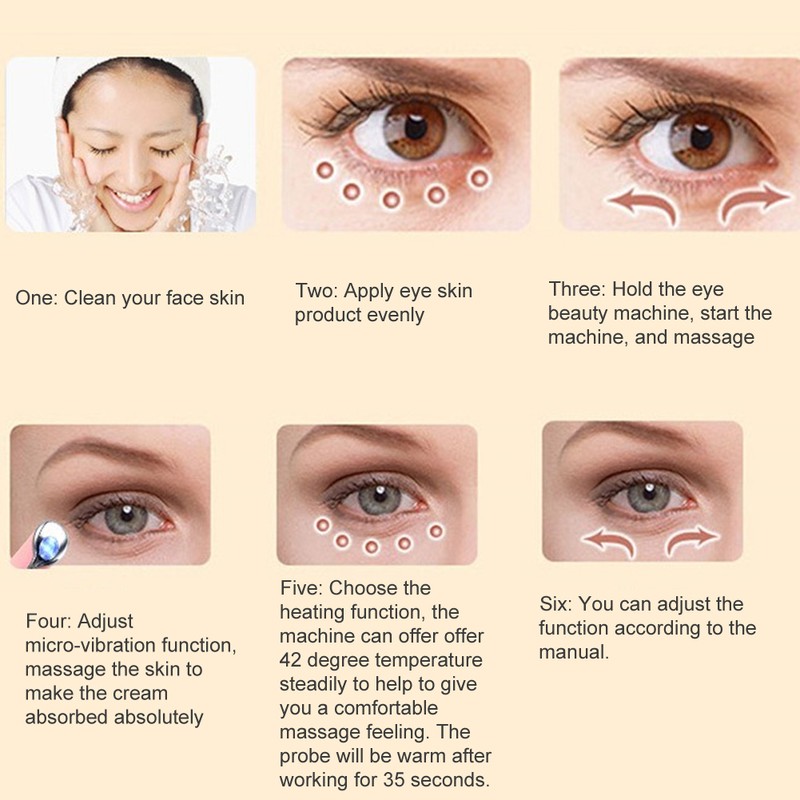 Electric Multi functional Ion Eye Beauty Machine Wrinkles Smoothing Anti