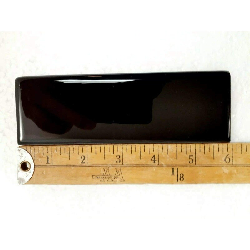 Black 2x6 in Ceramic Tile Bullnose Trim Edge 2 x