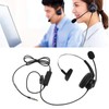 Single Ear Headset with Mic, Comfortable Lightweight Noise Canceling Wired