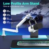 FIFINE Boom Arm Mic Stand, Low Profile Metal Microphone Stand,