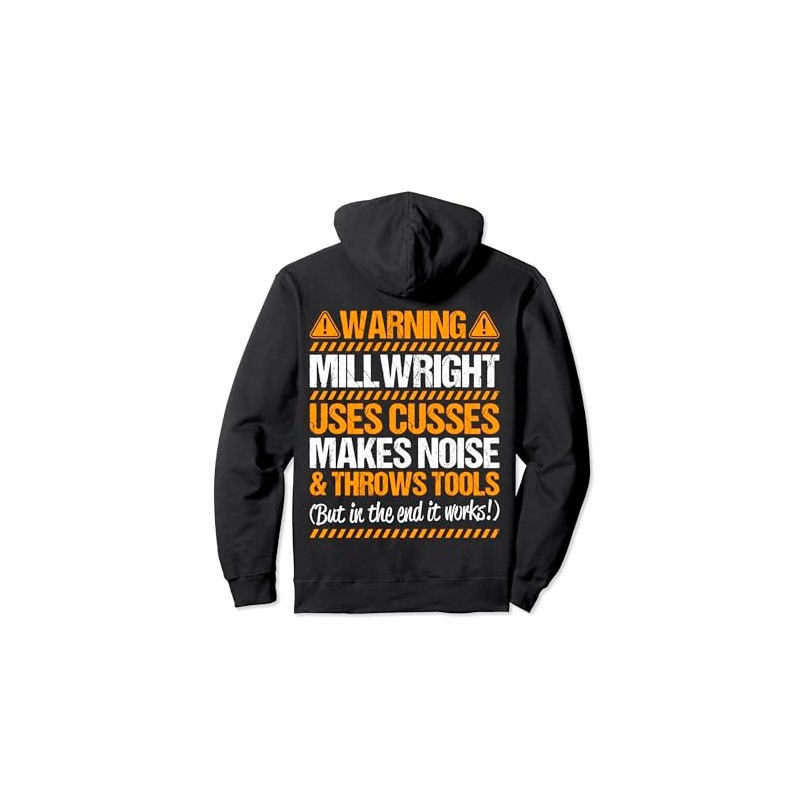 Millwright Industrial Mechanic Throws Tools Millwright Pullover Hoodie