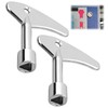 Gments 2 Pcs Meter Box Key Metal Triangle Key Inner