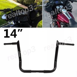 Cequent Unbranded Black 14" Handlebar For Harley Street Electra Glide Meathook Bars Handlebar