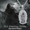 YueYuan 925 Sterling Silver Santa Muerte/St Benedict/Virgin Mary/Saint Jesus/Saint Joseph