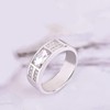 YL Men's Wedding Band Engagement Ring 925 Sterling Silver 5x7.8mm