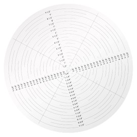 Savannah Black Print 10 inch Round Center Finder Compass Clear Flexible Acrylic for Drawing Circles • Lathe Work and Woodturners
