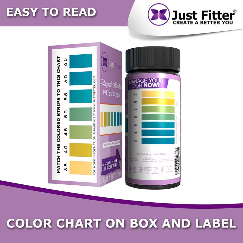 Just Fitter Vaginal pH Test. pH Balance Test Strips for