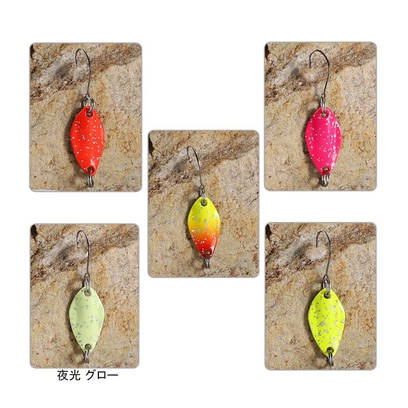 KAIRI Micro Spoons 1.2g 2g 2.5g 12pcs Set Barbares Hook