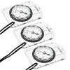 PATIKIL Orienteering Compass, 3 Pack Hiking Backpacking Compass with Declination