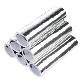 KarneLux Streamers 'Silver Metallic' - Party Decoration for Birthdays, Weddings and New Year's Eve - Pack of 6