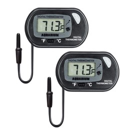 (2 Pack) LCD Fish Tank Aquarium Thermometer, T Tersely Digital Water Thermometer for Fish Tank Aquarium Marine Temperature