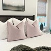 ZWJD Dusty Pink Pillow Covers 18x18 Set of 2 Chenille
