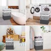 2 Pack Large Laundry Basket 75L - Waterproof Freestanding Clothes