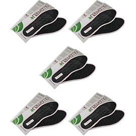 Nawemo Cinnamon Soles, Odour-Absorbing Cinnamon Insoles for Sweat Feet, Foot Odor, Athlete's Foot and Nail Fungus, Velvet Insoles (Pack of 5/5 Pairs), Size EU 44