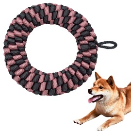 CaBYbigG Dog Rope Toy,No Stuffing Dog Toy,Puppy Chews for Teething,Dog Chew Toys,Girl Dog Toys,Ring Pink Dog Toy for Medium Small Dogs Breed