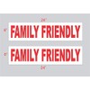2-6x24 Family Friendly Real Estate Rider Sign Red Double Sided