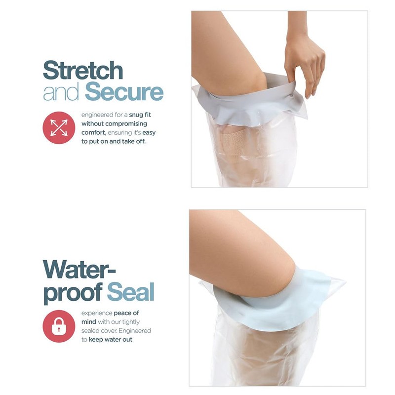 Medical king 100% Waterproof Cast Covers for Shower Leg 2pk
