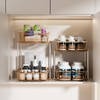 Delamu 2-Tier Under Sink Organizers and Storage, Multi-Purpose Stackable Bathroom