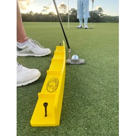 The Putting Arc - MS3 Model - Golf Training Aid Used to Perfect Your Putting and Reduce Your Score! - Practice and Master Your Putting Fundamentals! - Golden Yellow