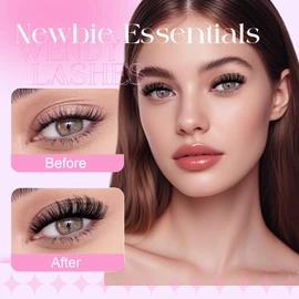 Eyelash Extensions, 3D Natural Eyelash Clusters, Lashes, 60D-10-18 mm, Reusable Eyelash Extension, Eyelashes, Individually at Home (FKDP-lash-60D-3D-1018)