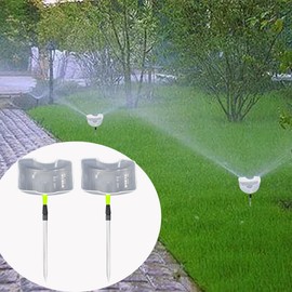 4 Pcs Sprinkler Splash Shield Plastic，Sprinkler Guard，Sprinkler Head Protector Guard，Height Adjustable Sprinkler Splash Shield Overspray Protector Guard for Gardening & Lawn Care (4)