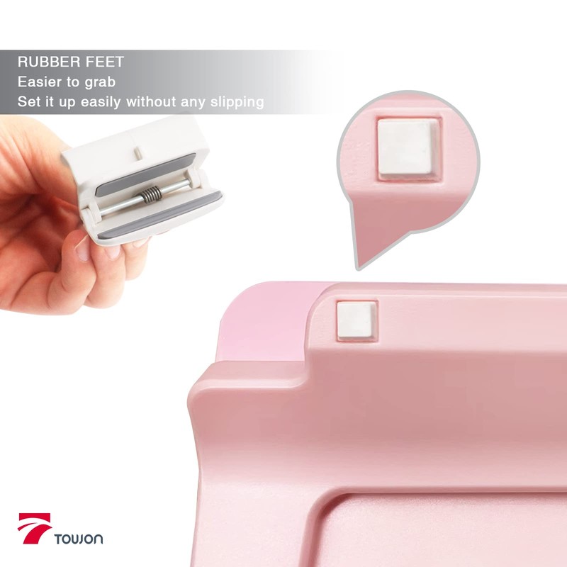 Pink Mini Desktop Pure Glass Whiteboard, Small Slope Slick Desk