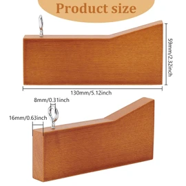 BENECREAT 13x5.9x1.6cm Handmade Artist's Color Checker, Beechwood Painting Color Accessories Tool for Correct Mix of Oil Acrylic Paint, Hole: 8mm