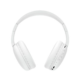 DCU TECNOLOGIC Bluetooth Headphones, Foldable Headband, Wireless, Hands-Free Function, Multifunction SD and FM Radio, White
