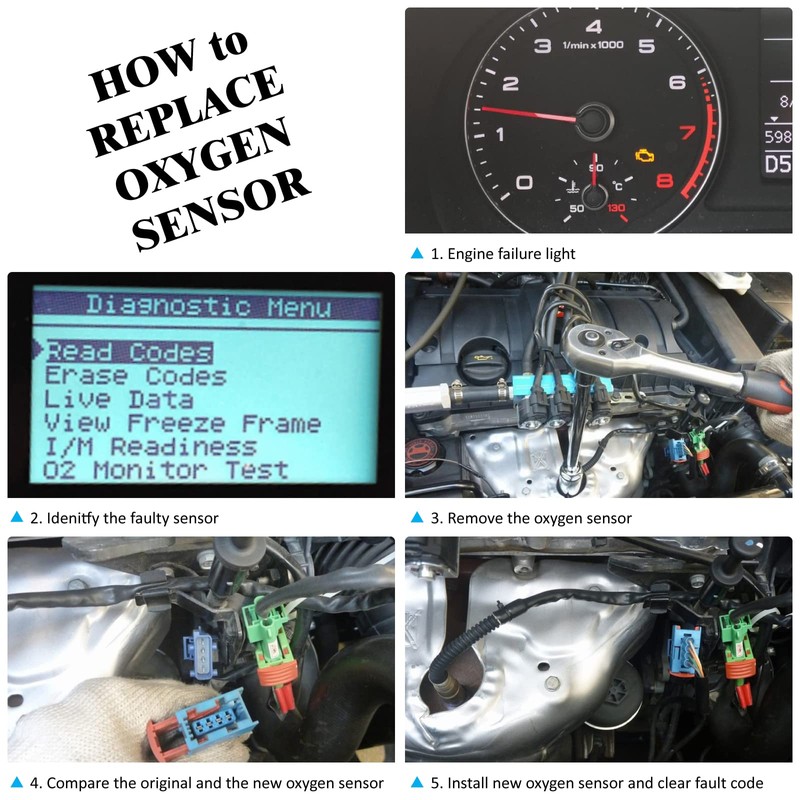 DOSKJOK Sensor de oxígeno O2 234-4407 compatible con Express Silverado