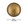 Bezelry 12 Pieces Lined Edge Pattern Metal Shank Buttons. 22mm
