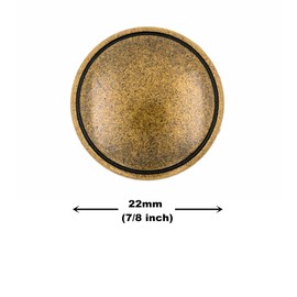 Bezelry 12 Pieces Lined Edge Pattern Metal Shank Buttons. 22mm (7/8 inch)(Antique Brass)