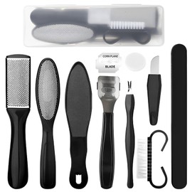 EUZUXU 10 Piece Professional Pedicure Foot Care Set, Pedicure Tool for Removing Dead Skin and Callus, for Men Women Salon