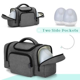 BAFASO Wearable Breast Pump Bag Compatible with Willow and Elvie Breast Pump, Tote for Wearable Breast Pump and Extra Parts, Grey