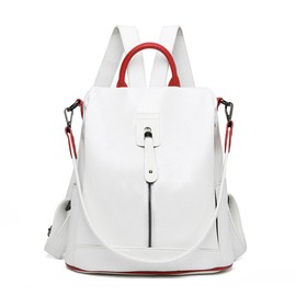BUKESIYI CCJP78158 Women's Backpack, Mini Backpack, Pochette, Large Capacity, Waterproof, Rucksack Backpack for Women, PU Leather, white (off-white)