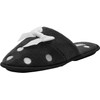 Laura Ashley Ladies Dot Embroidered Soft Terry Plush Scuff Slippers