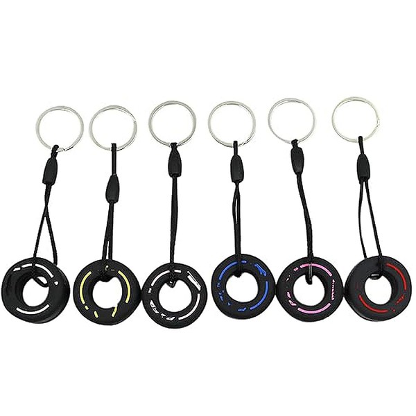 F1 Racing Tire Keychain, 6-Color Mini Keychain, Mini Cute Tire