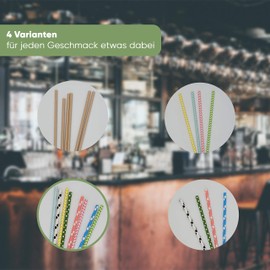 Straw2Sphere® Paper Straws Colourful | Pack of 140 | 1 Tree for Every Purchase | Organic Drinking Straws Paper | Drinking Straws Paper for Children | Cocktail Straw Cardboard | Paper Drinking Straws